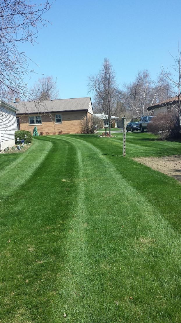 A recent landscaper job in the  area
